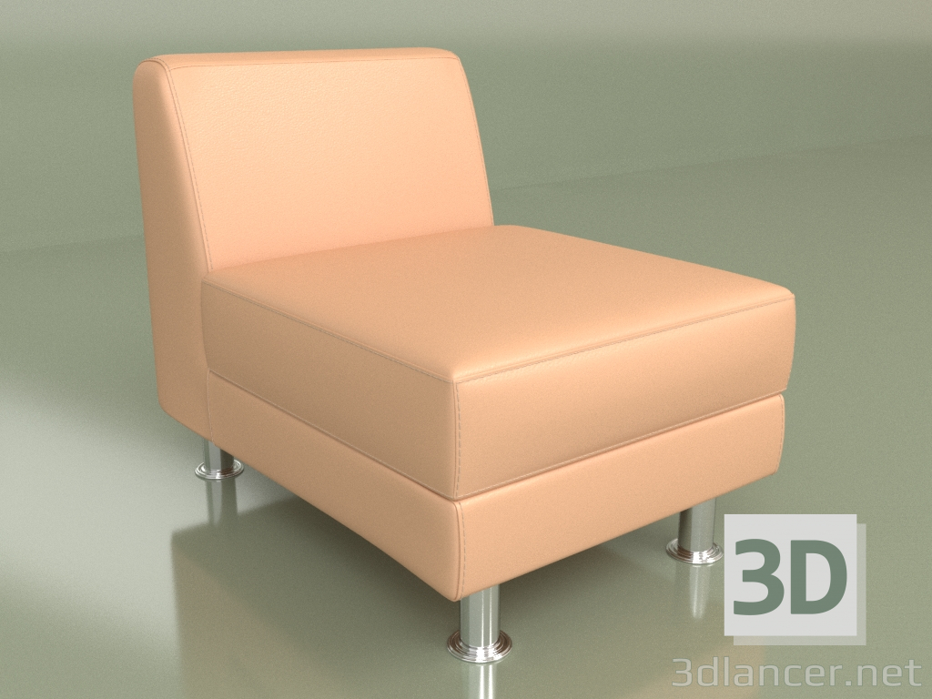3D Modell Section Evolution 1-Sitzer (Beige Leder) - Vorschau