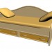 3D Modell Kinderbett mit Schubladen 90 x 200 - Vorschau