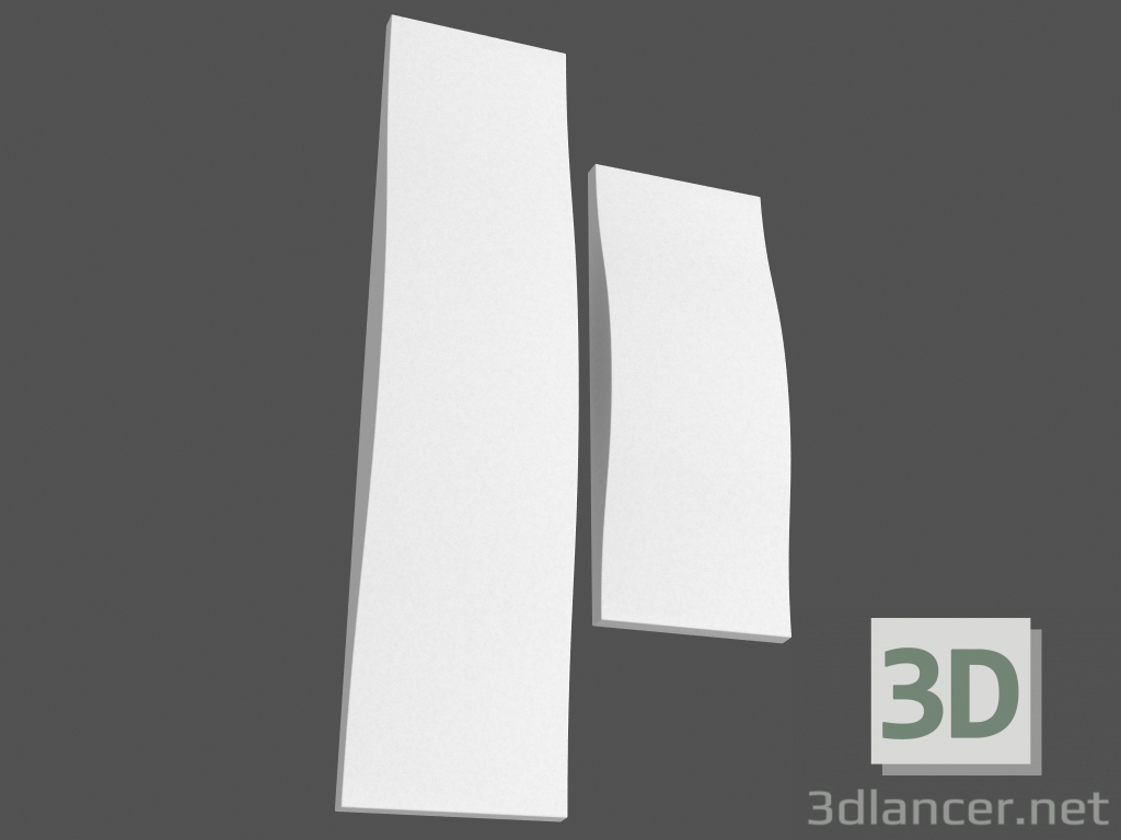 Modelo 3d Painéis 3D (elementos) Stream - preview