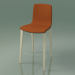 3d model Bar stool 3994 (4 wooden legs, polypropylene, with front trim, white birch) - preview