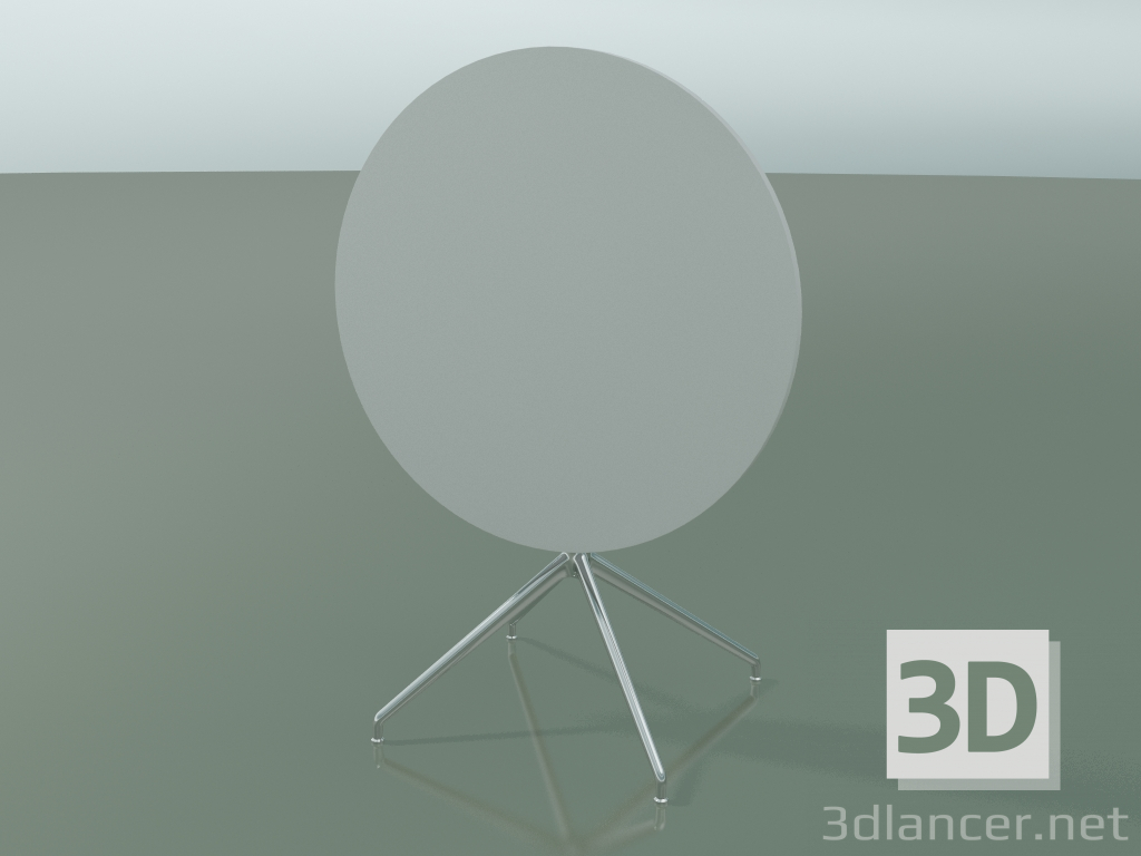 3D Modell Runder Tisch 5711, 5728 (H 74 - Ø79 cm, gefaltet, weiß, LU1) - Vorschau