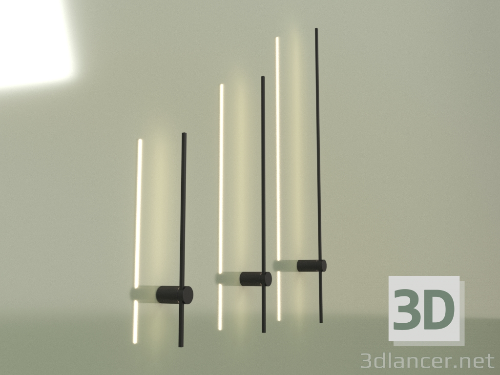 3D modeli Duvar lambası LINE 7W 3000K BK 13001 - önizleme
