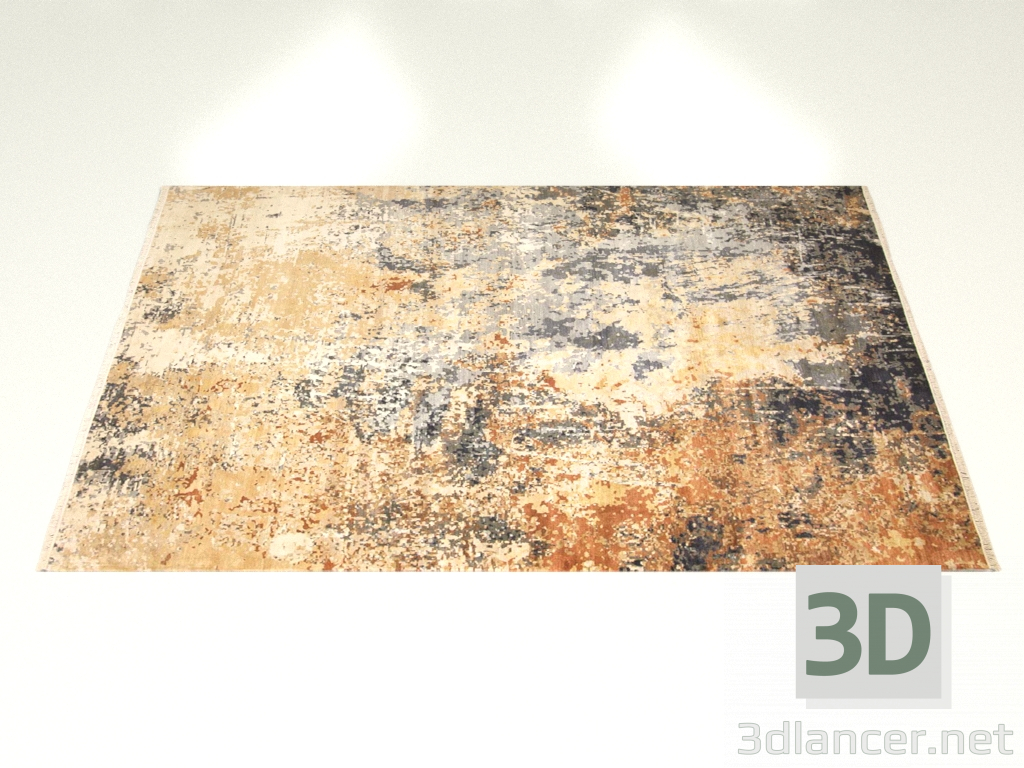 3D Modell Geknüpfter Teppich, Quebec-Design - Vorschau