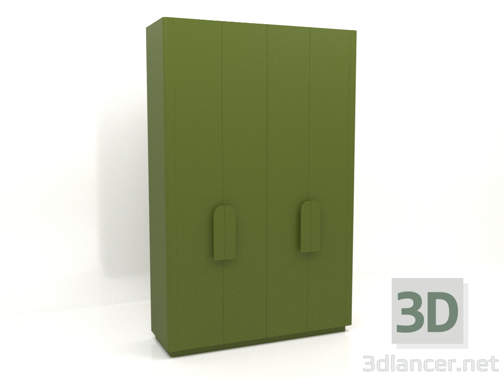 3d модель Шафа MW 04 paint (варіант 2, 1830х650х2850, green) – превью