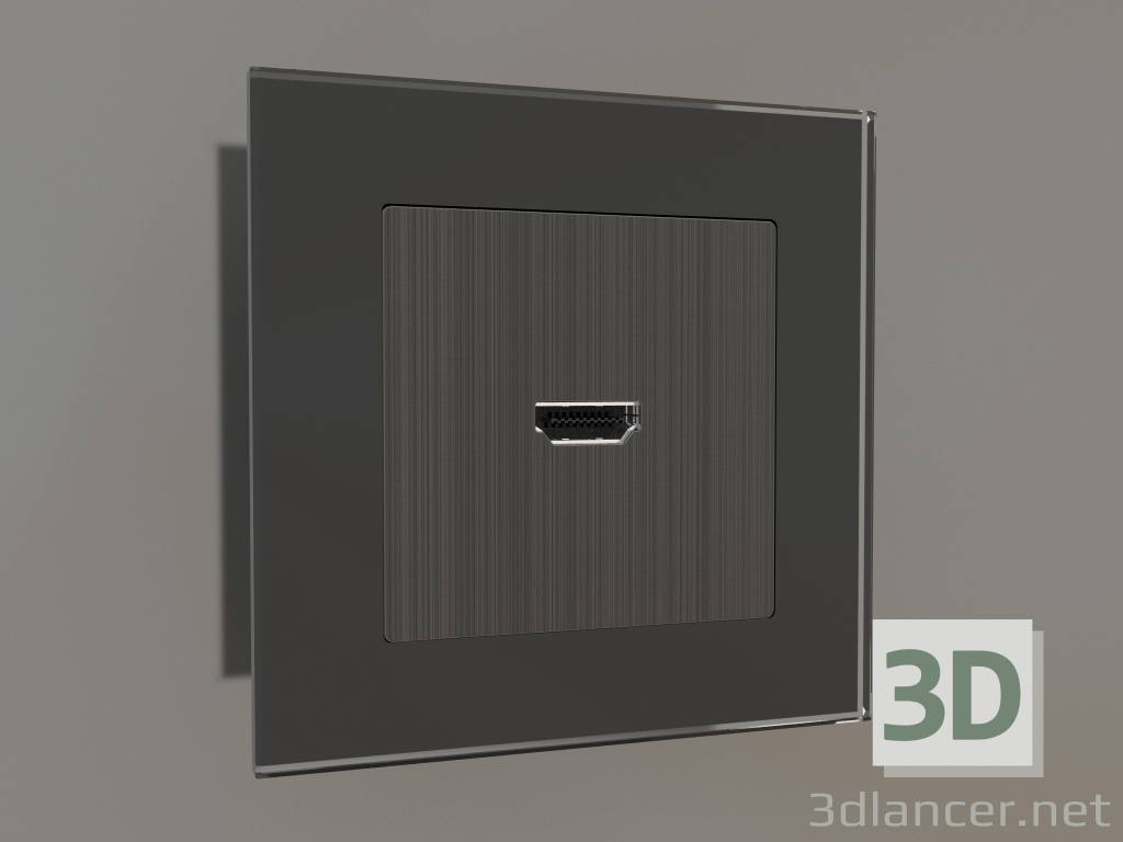3D modeli HDMI soketi (bronz) - önizleme