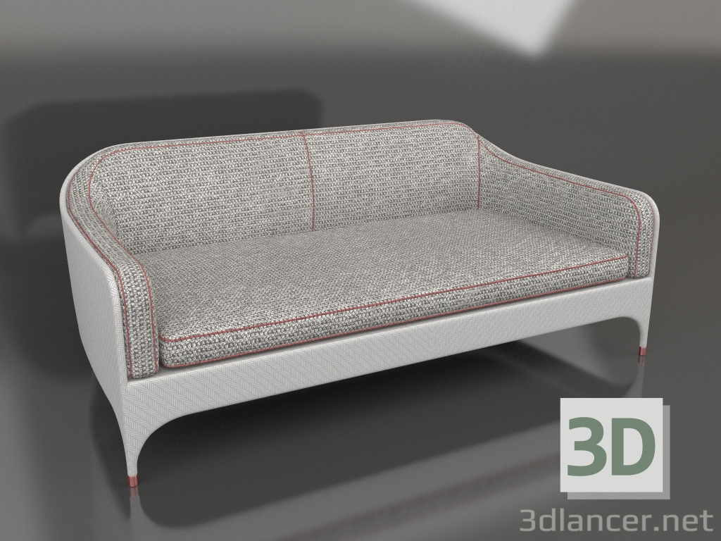 3d model 2-seater sofa with armrests (OD1030) - preview