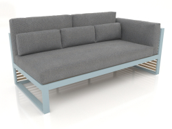 Modulares Sofa, Teil 1 rechts, hohe Rückenlehne (Blaugrau)