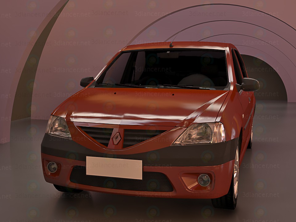 3d model Modelo Renault Logan Dacia 3D - vista previa