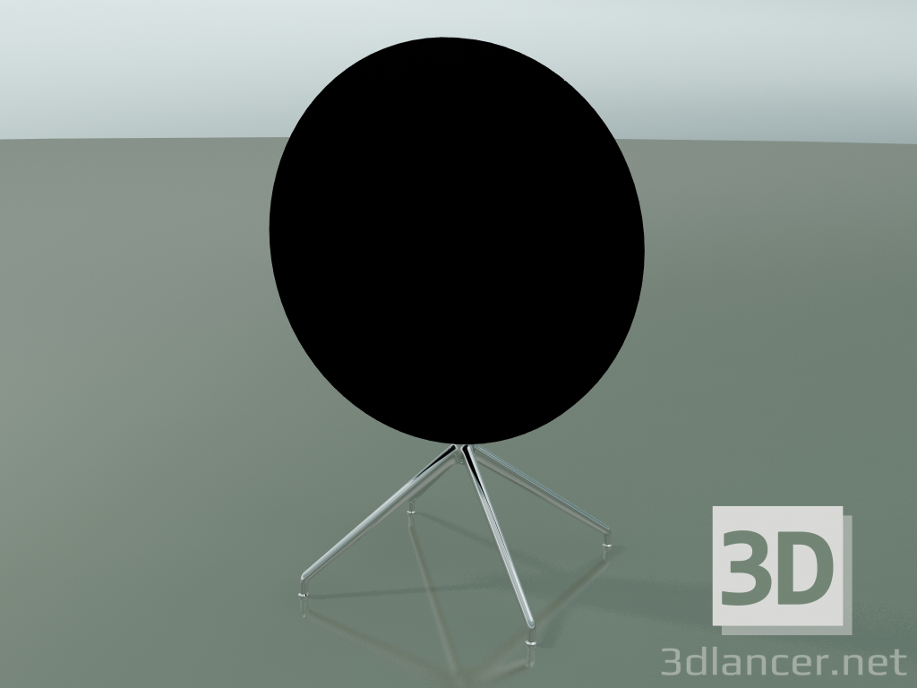 3D Modell Runder Tisch 5711, 5728 (H 74 - Ø79 cm, gefaltet, schwarz, LU1) - Vorschau