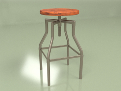 Bar stool Machinist (solid ash, cannon bronze)