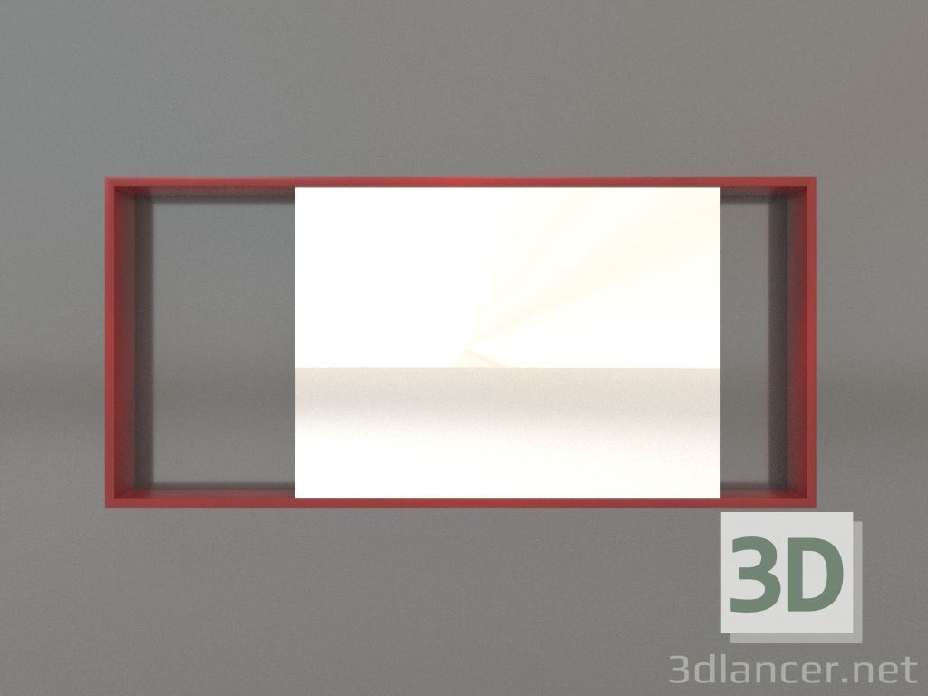 3 डी मॉडल मिरर ZL 08 (750х350, लाल) - पूर्वावलोकन