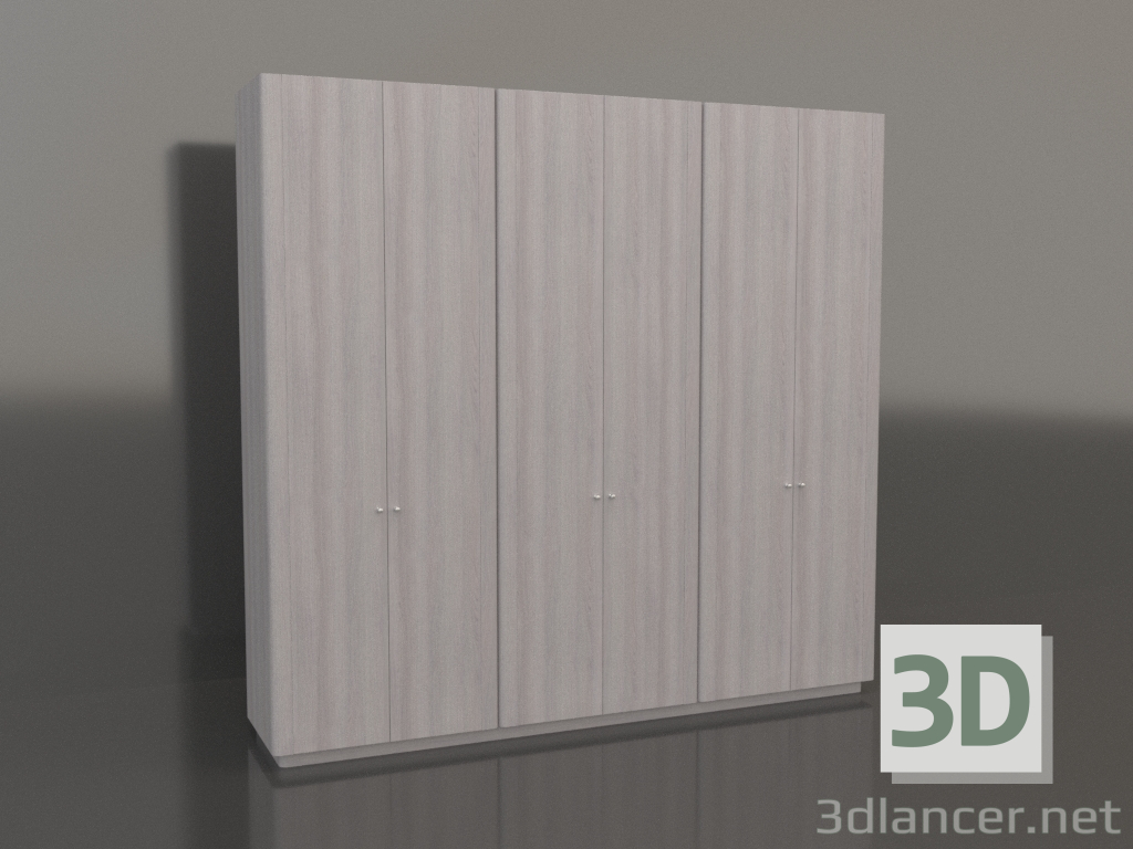 3d model Wardrobe MW 04 wood (3000x600x2850, wood pale) - preview