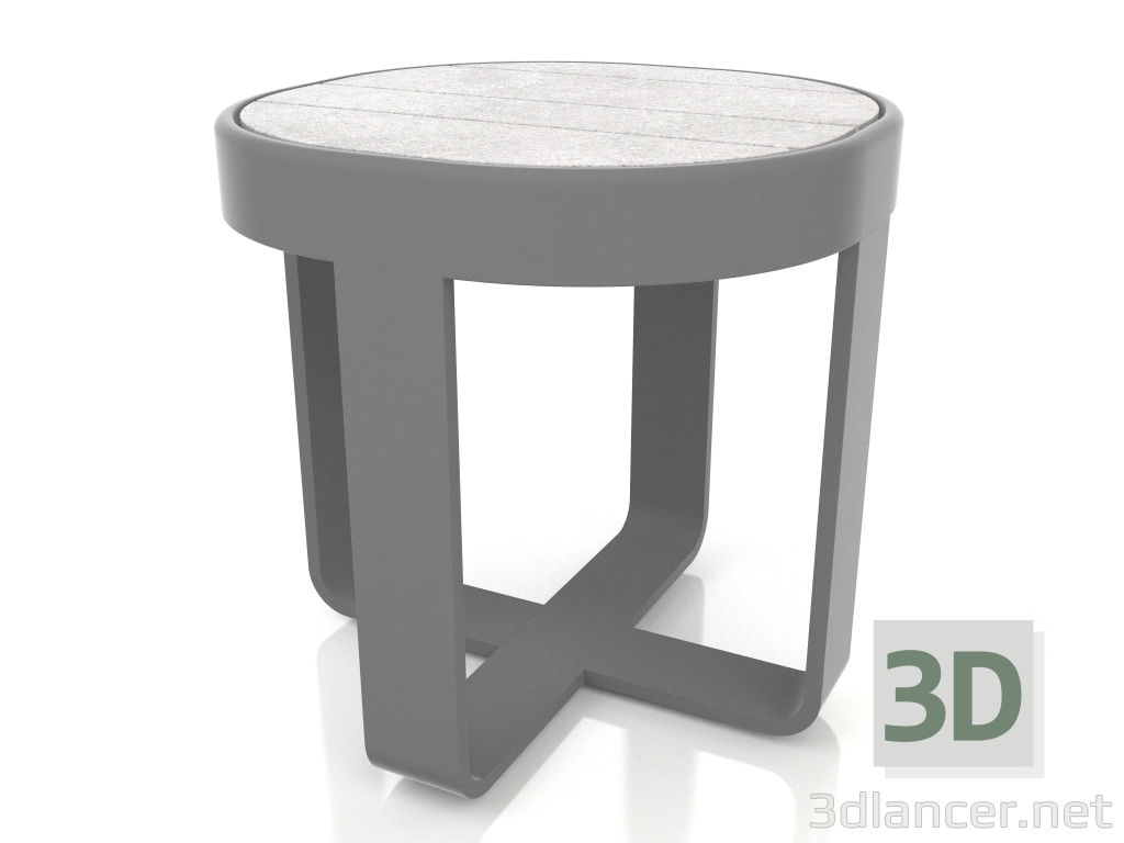 modello 3D Tavolino rotondo Ø42 (DEKTON Kreta, Antracite) - anteprima