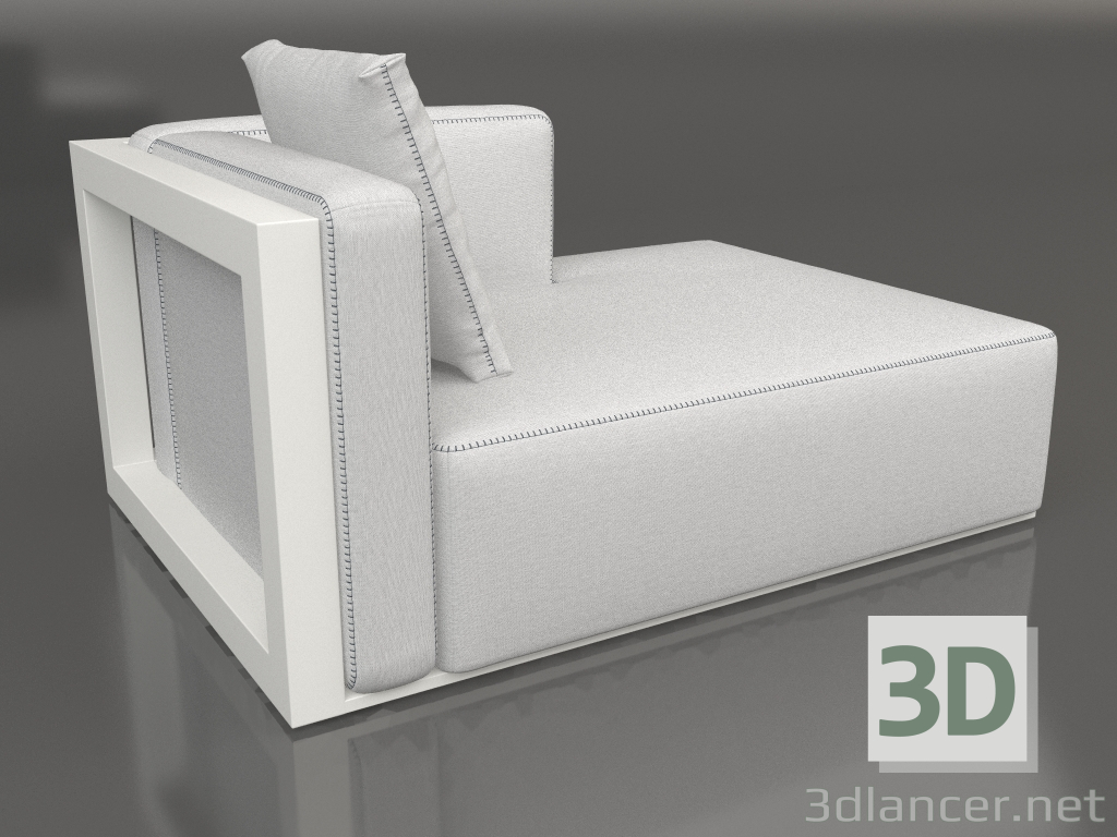 3D modeli Kanepe modülü sağ bölüm 2 (Akik gri) - önizleme