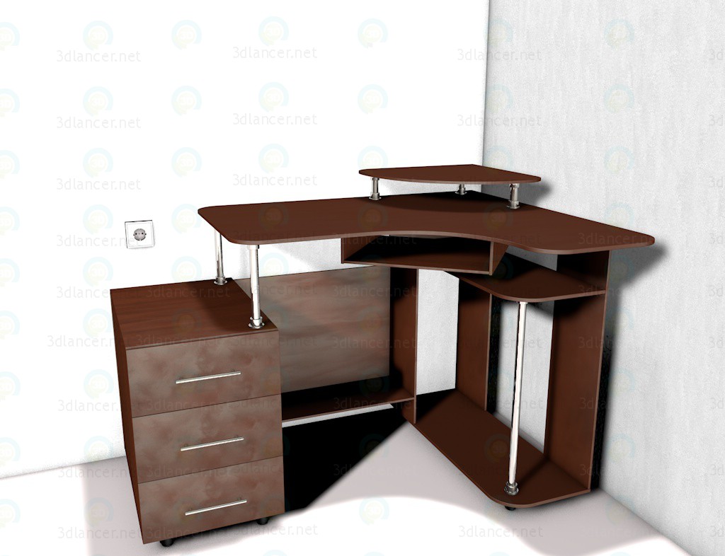 3d model Computer tables corner Scuba 1 - preview