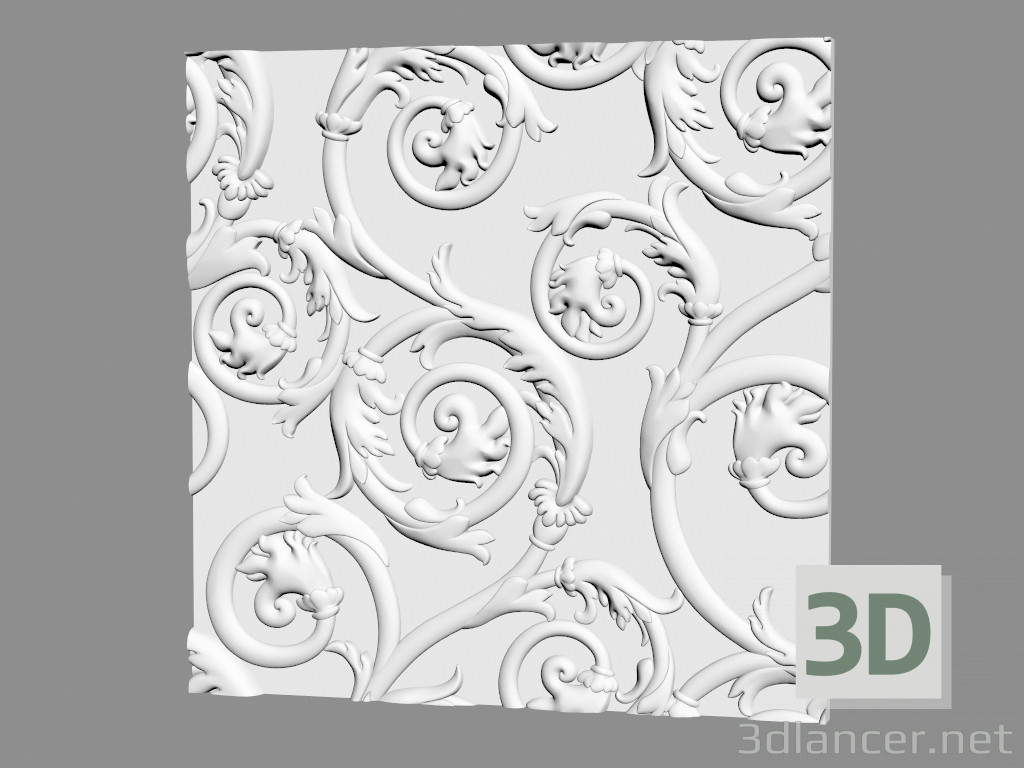 modello 3D Pannello murale in gesso (art.180) - anteprima