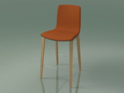 Bar stool 3994 (4 wooden legs, polypropylene, with front trim, oak)