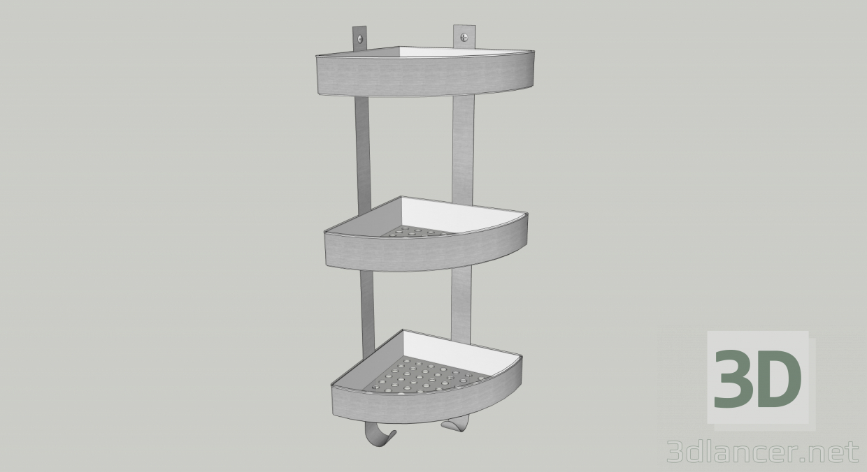 3D Modell Badezimmerregal - Vorschau