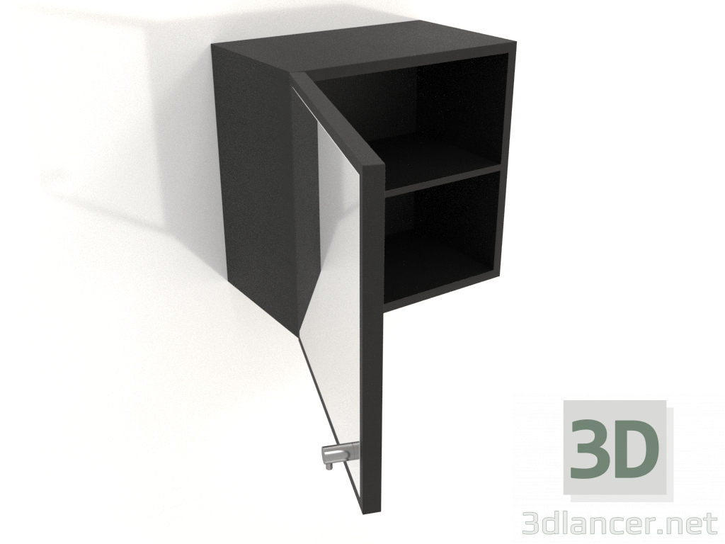 3d model Mirror with drawer (open) ZL 09 (300x200x300, wood black) - preview