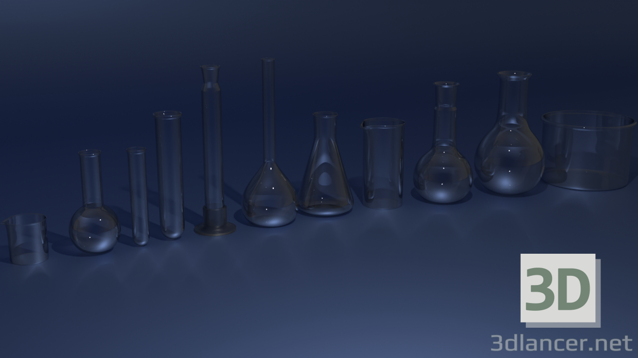 modello 3D di Provette chimiche. comprare - rendering