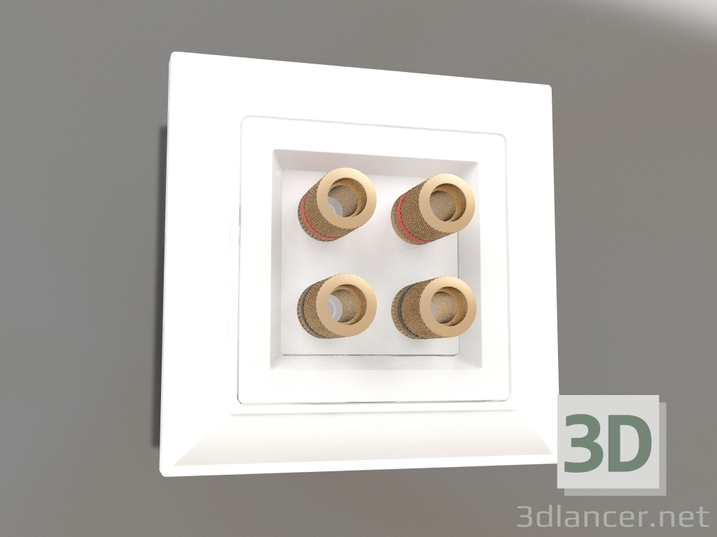 modello 3D Presa acustica (bianco lucido) - anteprima