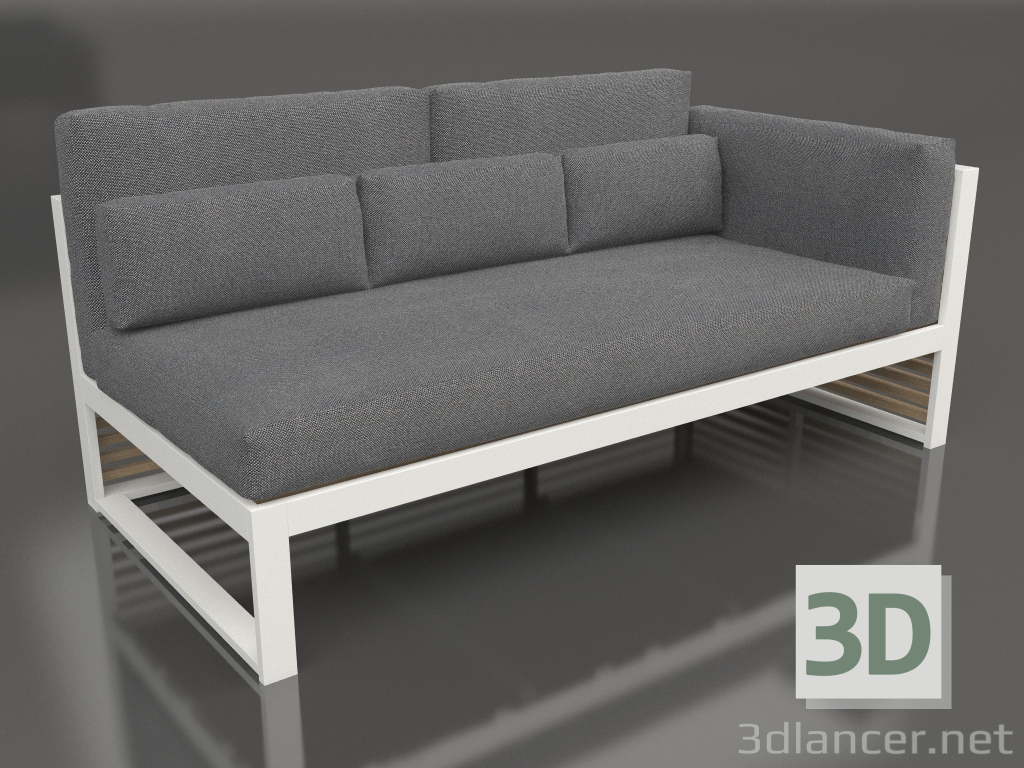 3d model Modular sofa, section 1 right, high back (Agate gray) - preview
