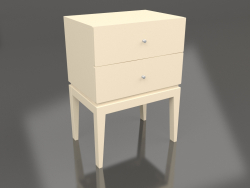 दो दराजों वाली एक स्थिर बेडसाइड टेबल (विकल्प 7)