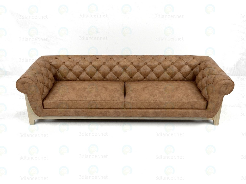 3d Cocoon Chesterfield Sofa 4 Seater Bleu Nature model buy - render