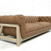 3d Cocoon Chesterfield Sofa 4 Seater Bleu Nature model buy - render
