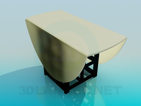 modello 3D Tavolo con ribalte - anteprima