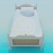 3d модель Ліжко односпальне – превью
