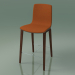 3d model Bar stool 3994 (4 wooden legs, polypropylene, with front trim, walnut) - preview