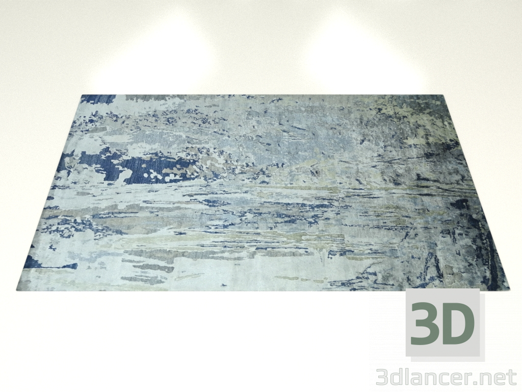 3d модель Вузликовий килим, дизайн Luna – превью