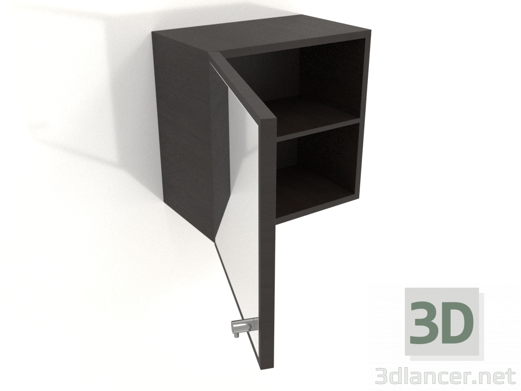 3D Modell Spiegel mit Schublade (offen) ZL 09 (300x200x300, Holzbraun dunkel) - Vorschau