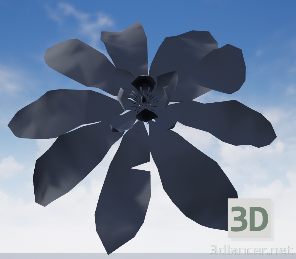 3D Modell Blume - Vorschau