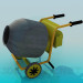 modèle 3D Bétonnière sur le chariot - preview