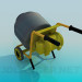 3d model Concrete mixer on the trolley - preview