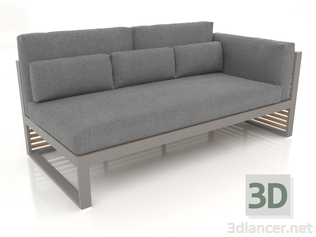 3d model Modular sofa, section 1 right, high back (Quartz gray) - preview