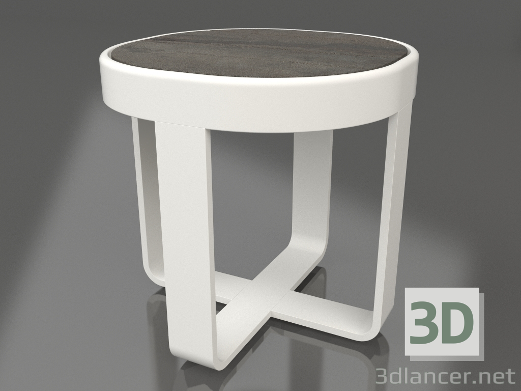 modello 3D Tavolino rotondo Ø42 (DEKTON radio, Grigio agata) - anteprima