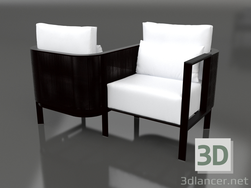 3D Modell Tu&Yo Sofa (Schwarz) - Vorschau