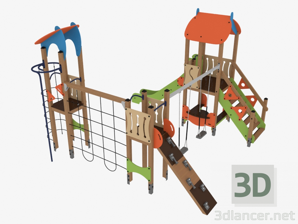 modèle 3D Complexe de jeux pour enfants (V1303) - preview