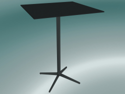 Table MISTER X (9511-71 (80x80cm), H 108cm, noir, noir)