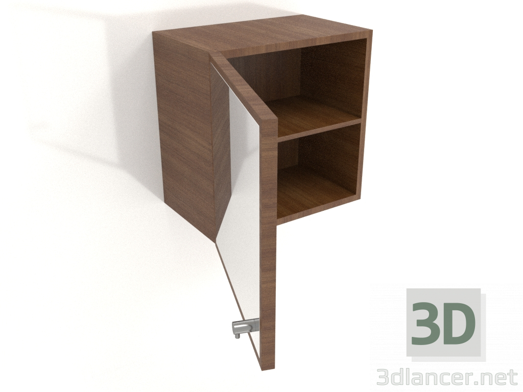 3d model Mirror with drawer (open) ZL 09 (300x200x300, wood brown light) - preview