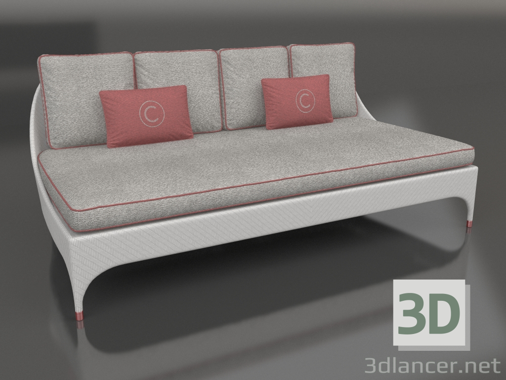 3D modeli 2 kişilik kolçaksız kanepe (OD1034) - önizleme