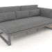 3d model Modular sofa, section 1 right, high back (Anthracite) - preview
