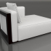 3d model Módulo sofá sección 2 derecha (Negro) - vista previa