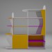 3d Cupboard for books model buy - render