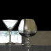 modello 3D Un insieme di bicchieri di vino. - anteprima