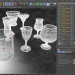 modèle 3D Un ensemble de verres à vin. - preview