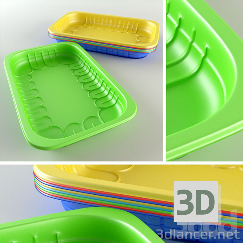 modèle 3D plateaux - preview